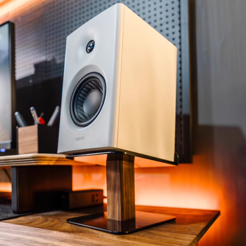 Tech Room Accessories - Black Walnut Speaker Stand Desktop Speaker