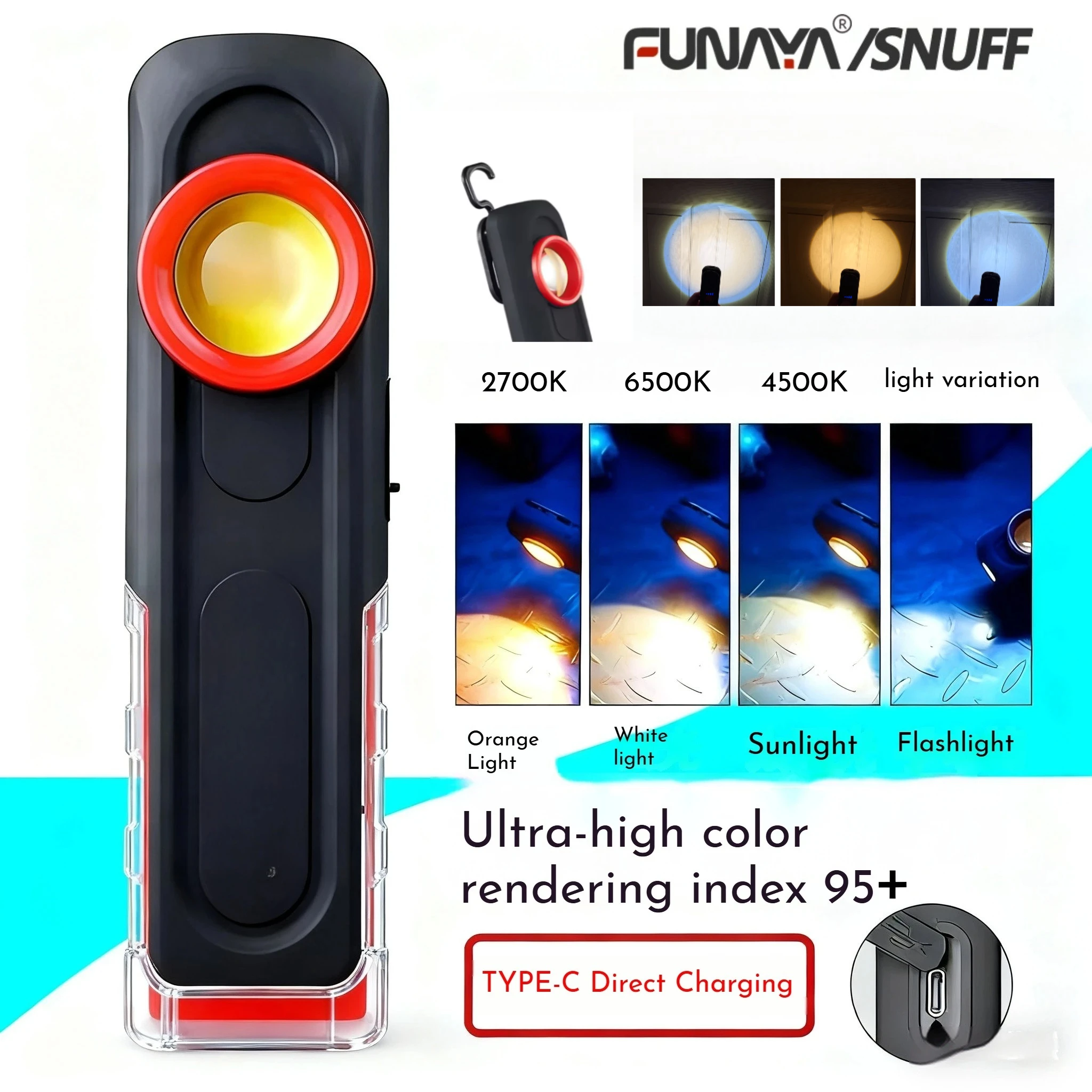 Tech Car Accessories - FUNAYA Portable Flashlight Car Detailing Tools