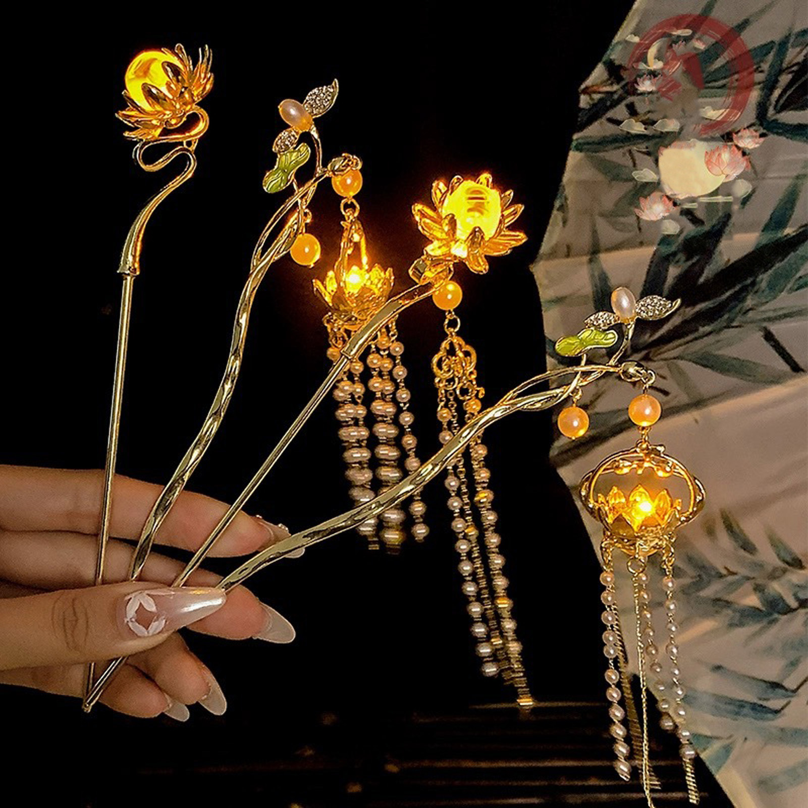 Vintage Tech Accessories - Luminous Flower Hairpin For Women Creative
