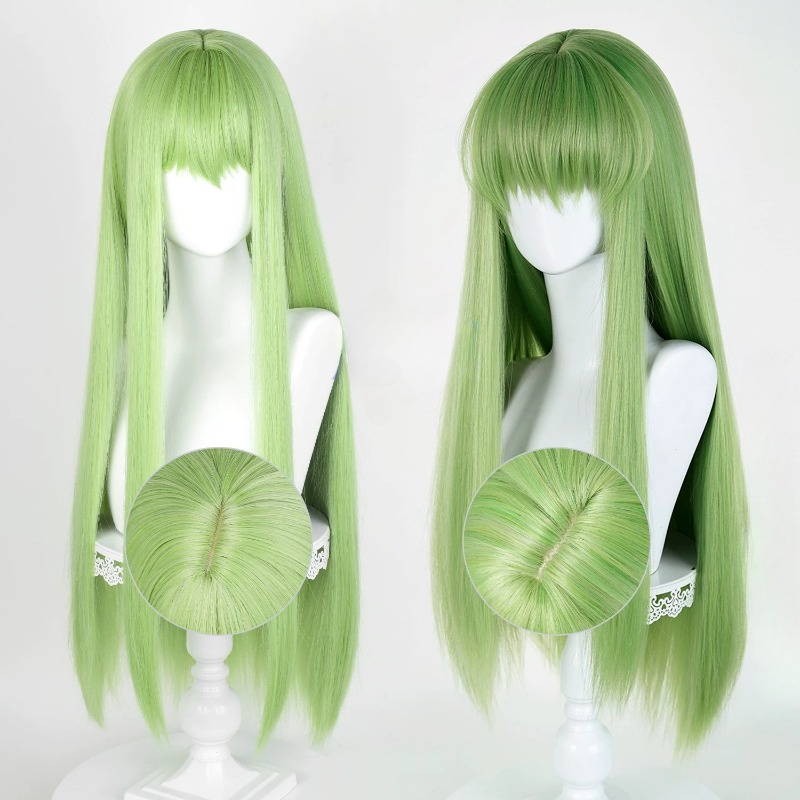 Tech Accessories Women - Anime CC Cosplay Green Wig Long