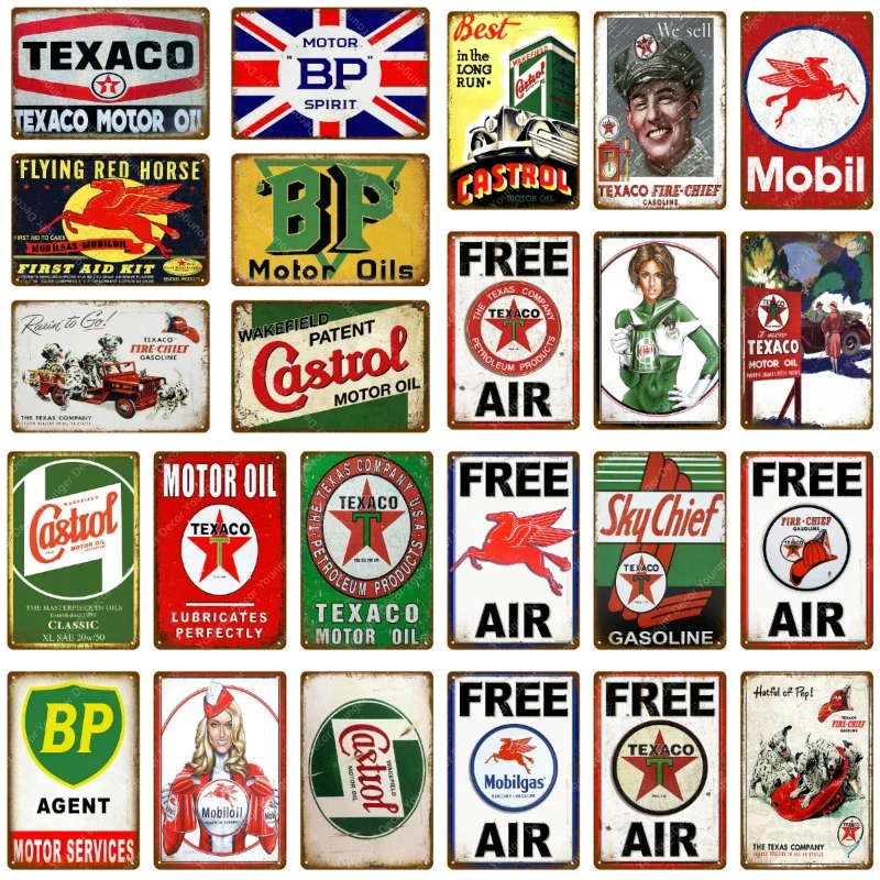 Vintage Tech Accessories - Vintage Texaco Motor Oil Signs Sky