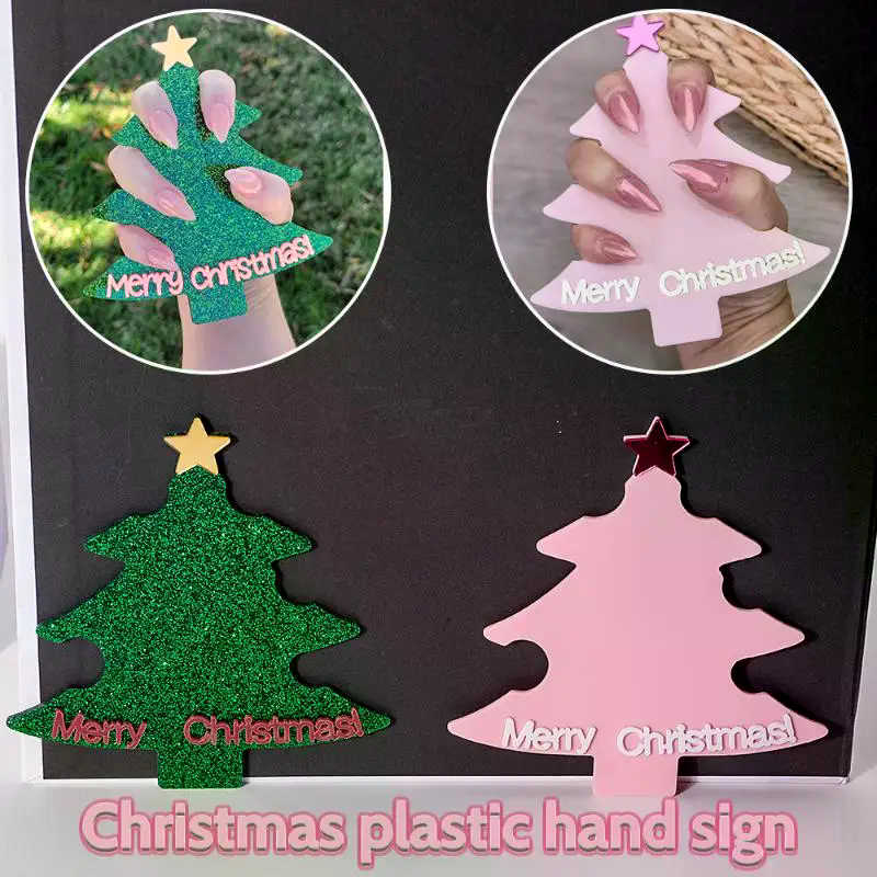 Tech Accessories For Christmas - Christmas Tree Nail Art Display Card