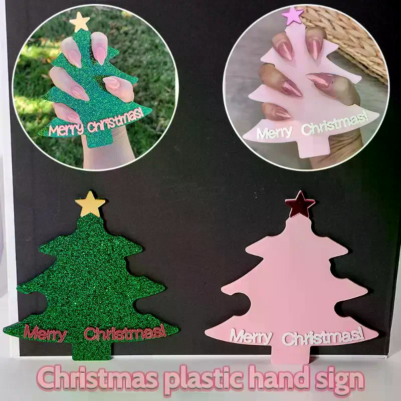 Tech Accessories For Christmas - Christmas Tree Nail Art Display Card
