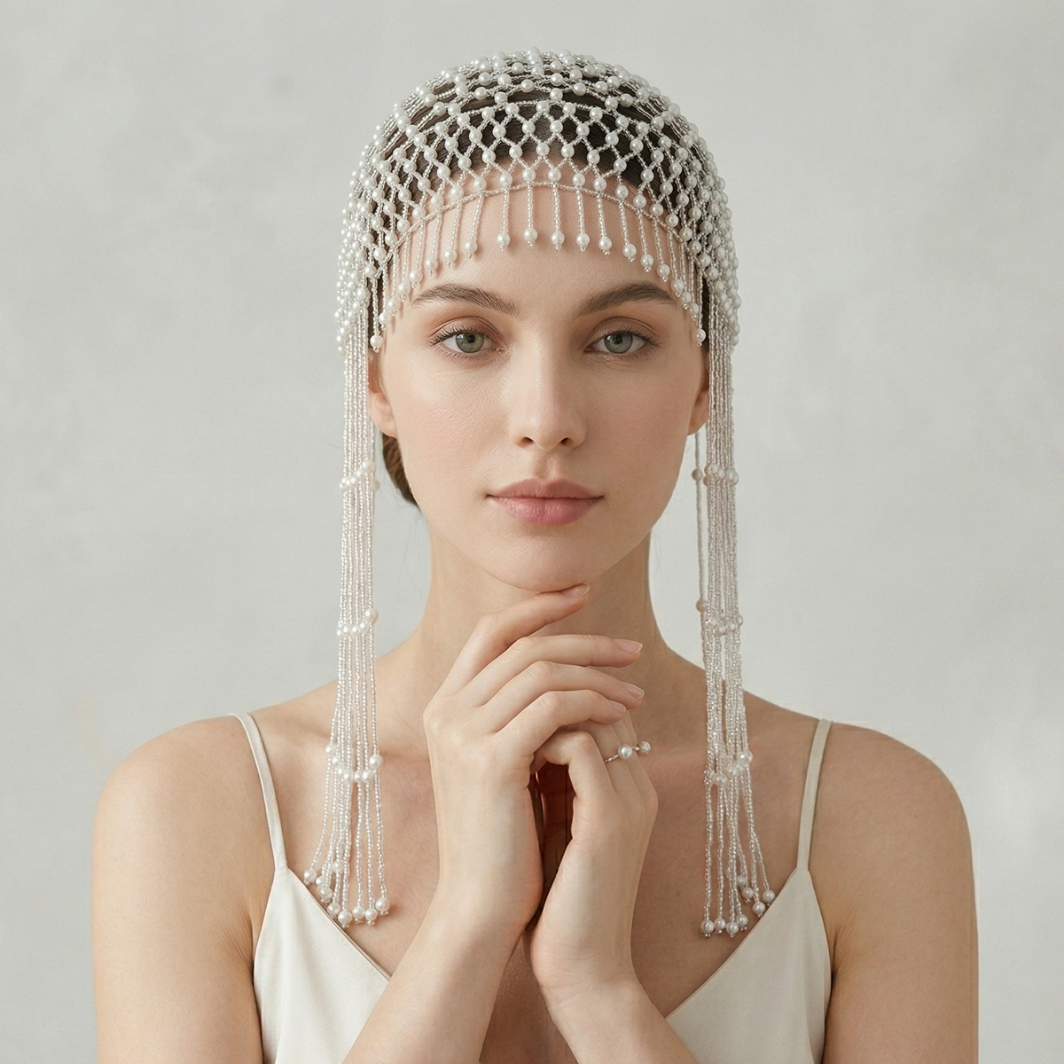 Luxury Pearls Beaded Headwrap  - Tech Accessories Women avis et prix