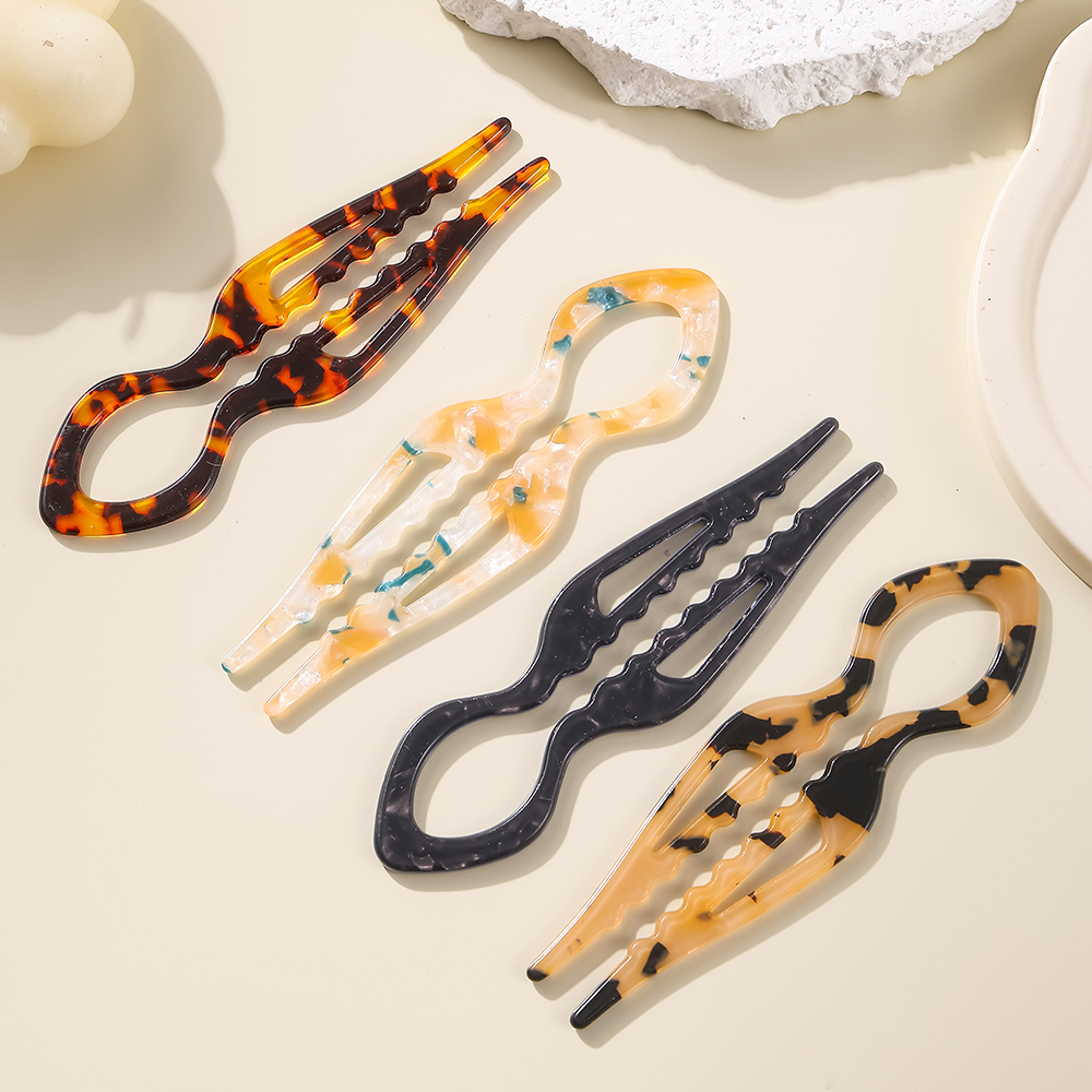 U-Shaped Hair Sticks Tortoises - Tech Accessories Women avis et prix