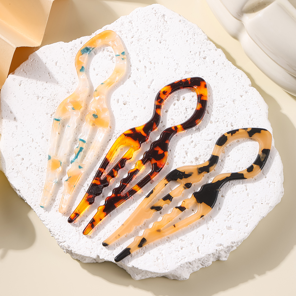 U-Shaped Hair Sticks Tortoises - Tech Accessories Women avis et prix