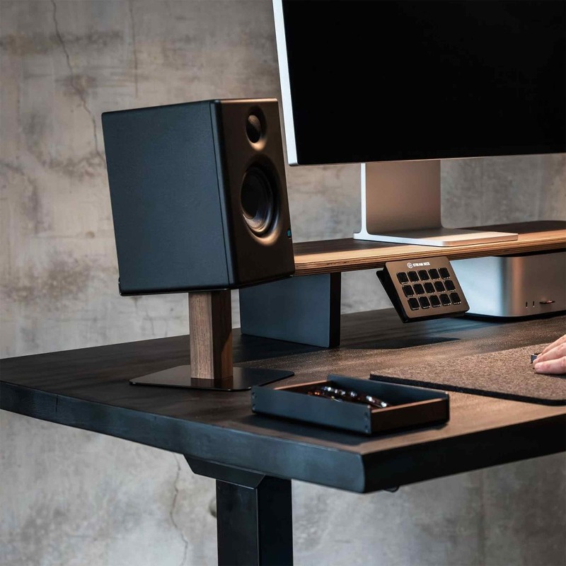 Black Walnut Speaker Stand Des - Tech Room Accessories avis et prix