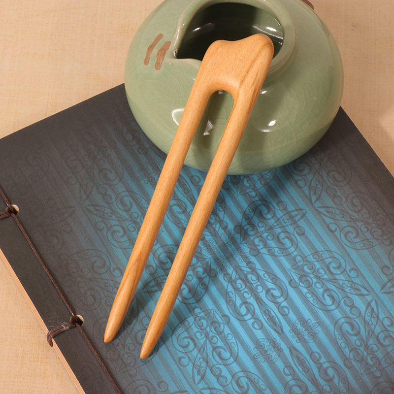 Peach Wood U-shaped Hairpin An - Tech Accessories Women avis et prix