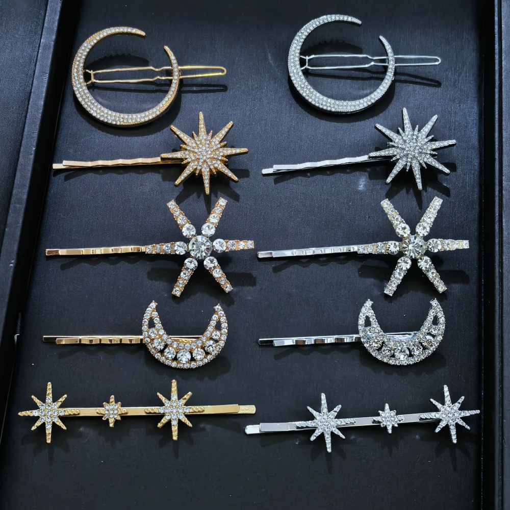 3/4 pcs set Crystal Star Hairp - Tech Accessories Women avis et prix