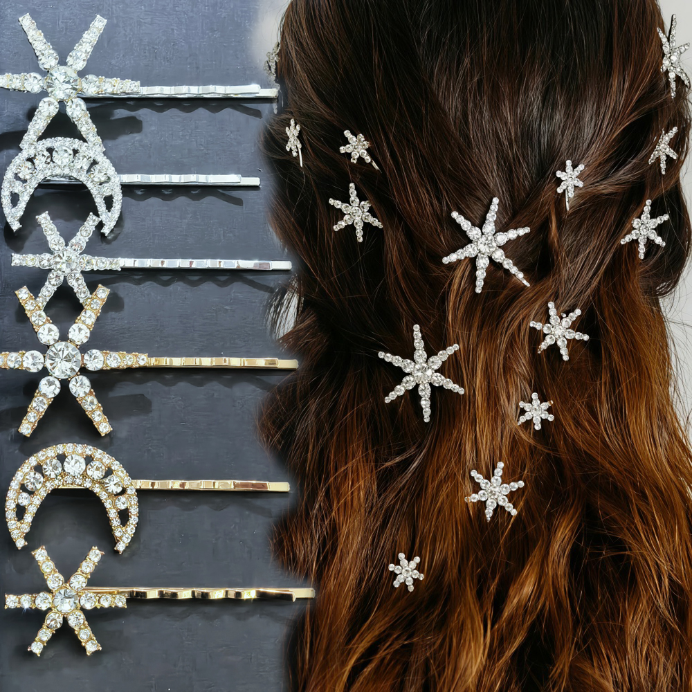 3/4 pcs set Crystal Star Hairp - Tech Accessories Women avis et prix