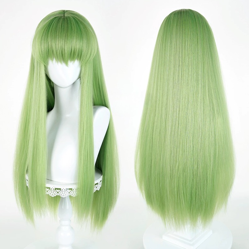 Anime CC Cosplay Green Wig Lon - Tech Accessories Women avis et prix