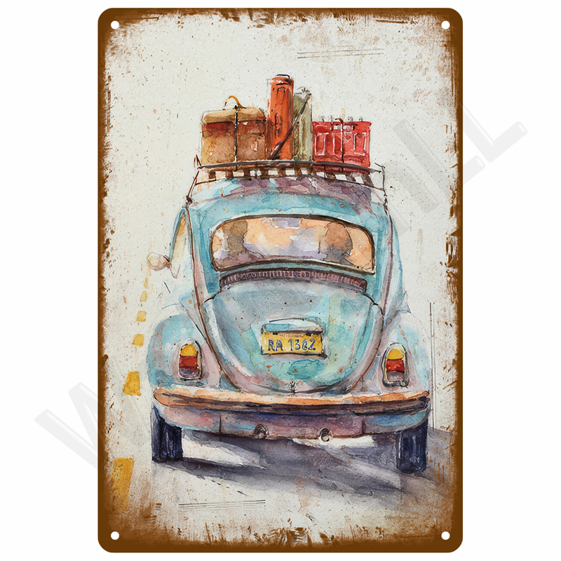 Vintage Metal Plate Tin Sign P - Vintage Tech Accessories avis et prix