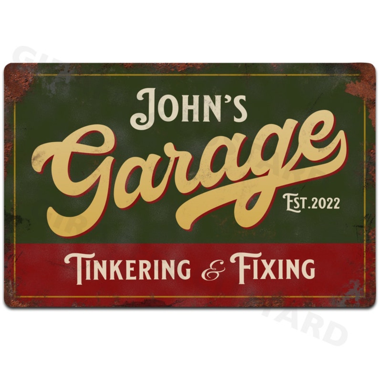 Custom Personalised Garage Met - Vintage Tech Accessories avis et prix