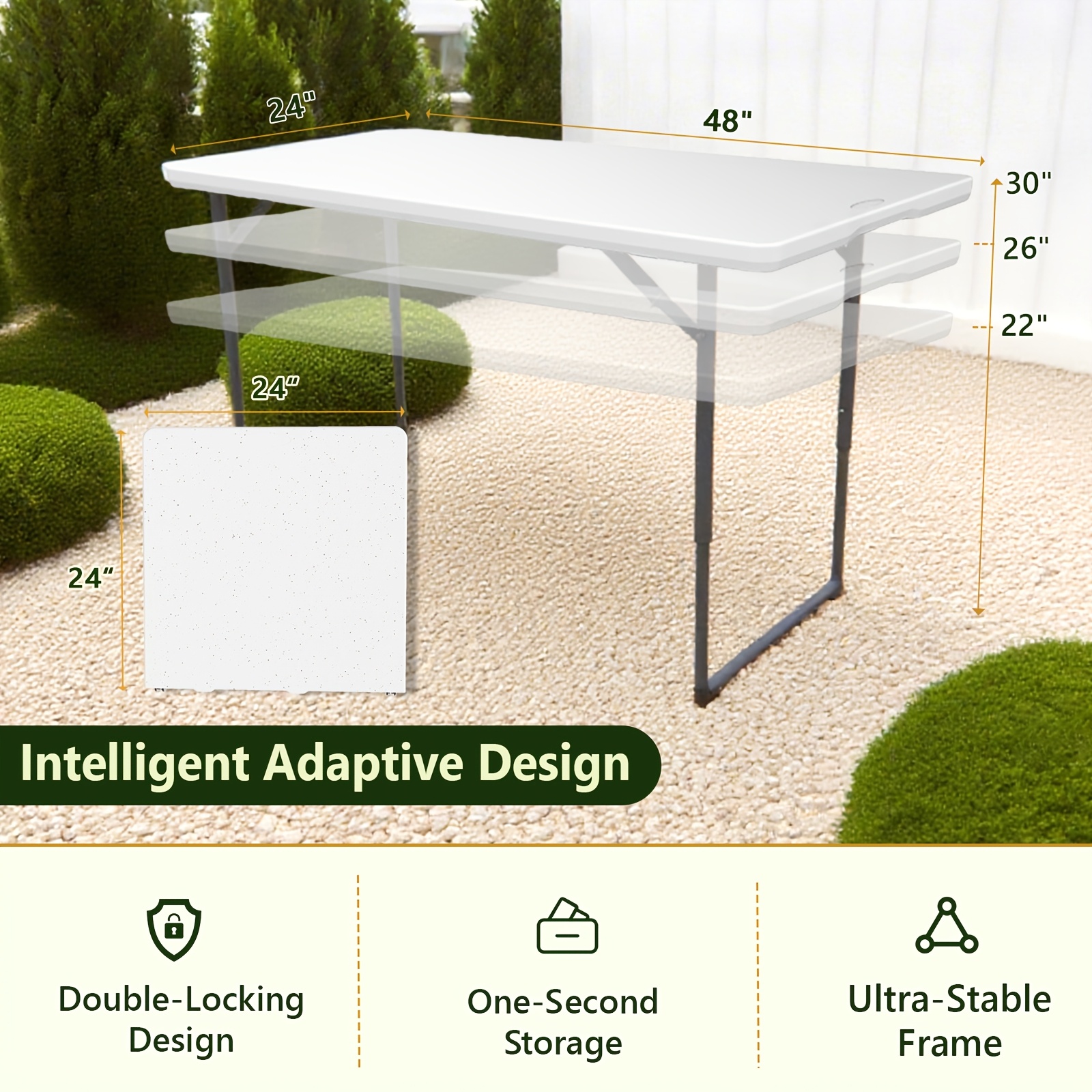 2.5ft/4ft/6ft Folding Utility  - Tech Room Accessories avis et prix